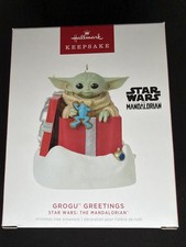 Hallmark Keepsake Grogu Greetings Star Wars: The Mandalorian Christmas Ornament — listing 6