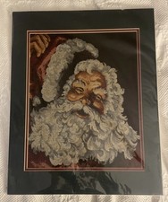 Vintage Christmas Santa & Presents Woven Cotton Tapestry Throw Blanket with Fringe — listing 5