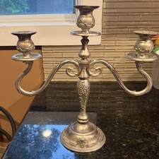 Godinger Silver Plated 3-Light Candelabra 14in — listing 4