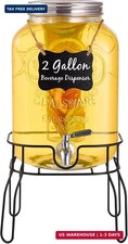 Glass 2-Gallon Beverage Dispenser with Spigot and Hermetic Lid — listing 3