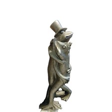 Small Resin Frog Figurine in Top Hat and Cloak, Copyright 1991 J.C. — listing 5
