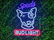 Vintage Bud Light Neon Beer Sign with Red Border — listing 4
