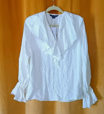 Urban Revivo Women's Cream Textured Ruched Tie-Front Top, Size M (US 6) — listing 5