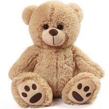 Brown Plush Teddy Bear with Sheer Brown Ribbon Bow — listing 2