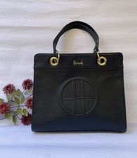 Harrods Two-Tone Bowling Bag Satchel, Cream & Navy — listing 3