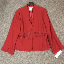 Plaza South Woman Vintage Sage Green Button-Front Short Sleeve Jacket/Blazer — listing 4