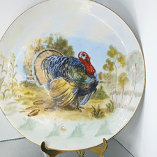 Homer Laughlin Eggshell Georgian Turkey Platter, Oval Serving Platter with Gold Trim — listing 5