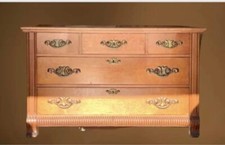 Vintage Oak Multi-Drawer Chest / Collector's Cabinet with Ceramic Knobs — listing 2