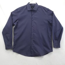 Hugo Boss Regular Fit Men's Dress Shirt, Light Blue with Navy Dot Pattern — listing 3