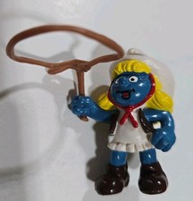 Cowgirl Smurfette PVC Figurine with Lasso