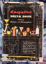 Vintage 1950s Glass Cocktail Recipe Shaker with Aluminum Lid and Yellow/Turquoise Bar Motif — listing 4