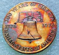 1976 United States Bicentennial Copper Souvenir Token / Medal - Green Dragon Tavern — listing 3
