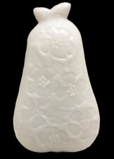 Vintage Milk Glass Pear-Shaped Dish with Embossed Grape Cluster — listing 4