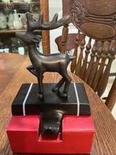 Silver-Tone Metal Reindeer Christmas Stocking Holder — listing 5
