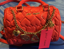 Betsey Johnson Quilted Heart Scalloped Saddle Crossbody Bag — listing 5