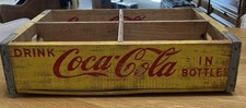Vintage Coca-Cola 10oz Glass Return Deposit Bottles in Red Wooden Crate — listing 6