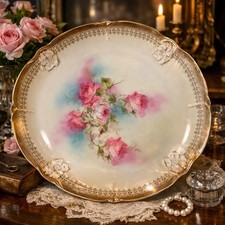 Vintage German Porcelain Plate with Yellow Rose Decal — listing 2