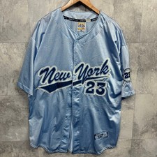 Y2K Blue Full-Zip Baseball-Style Jersey Jacket with Embroidered Sport Patches A recognizable brand name — listing 2
