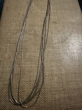Navajo Ten Strand Liquid Silver Sterling Necklace, 22" Long with Hook Clasp — listing 5