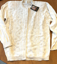 Vintage 1980s Jaclyn Smith Embellished V-Neck Cardigan Sweater with Beadwork and Soutache — listing 2