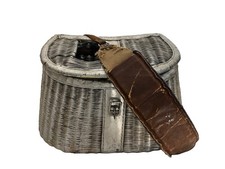 Fisherman's Creel Themed Resin Decorative Container / Waste Basket with Fish, Hat & Rod Motif — listing 6