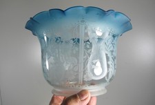 Victorian Brass Banquet Oil Lamp with Pink Opaline Glass Font and Ruffled Cranberry Satin Shade — listing 2