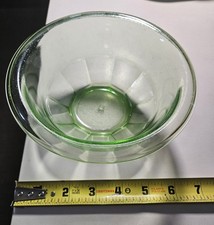 Green Depression Glass 8-inch Swirl Pattern Salad/Luncheon Plate (Uranium Glass) — listing 3
