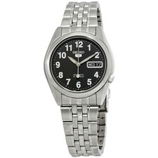 Vintage Seiko 5 Automatic Men's Watch, Gold-Tone Case, Black Dial, Day-Date — listing 2