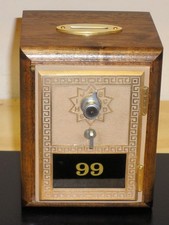 Vintage Post Office Box Door Coin Bank with Brass Combination Lock #404 — listing 6