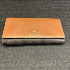 Coach Slim Envelope Wallet in Yellow Crossgrain Leather, listing 3