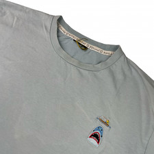 Percival Menswear "Spooky Bitch" Embroidered White T-Shirt, Size L