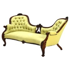 Victorian Rococo Revival Camelback Sofa/Settee with Carved Walnut Frame — listing 5