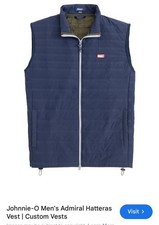 Johnnie-O Men's Hatteras Quilted Vest, Harbour Blue, Size XL — listing 2