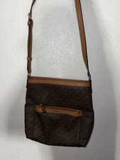 Michael Kors Medium Signature Satchel with Center Stripe (Brown/Luggage) — listing 5