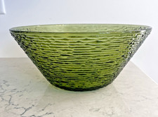 Anchor Hocking Green Uranium Depression Glass Swirl Covered Candy Dish with Pointed Finial, 5 in Tall — listing 6