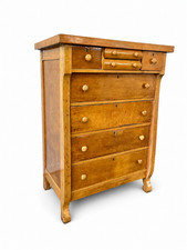 Antique Early American Tall Chest of Drawers (Highboy/Chest-on-Frame), Tiger Maple, 18th/Early 19th Century — listing 2