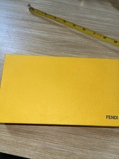Fendi Yellow Empty Wallet/Accessory Box with FF Logo Tissue Paper — listing 5