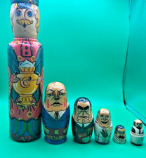 Russian Political Leaders Hand-Painted Matryoshka Nesting Doll Set (5-Piece) — listing 2