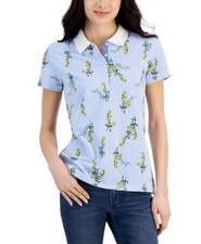 Nautica Jeans Women's Black Floral Print Short-Sleeve Tee, Size L — listing 2