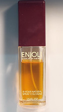Vintage Enjoli Perfume Spray by Charles of the Ritz, Lot of 2 Swirl Glass Bottles with Gold Caps — listing 6