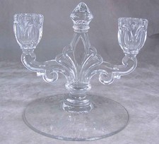 Heisey Trident Sahara Yellow Double Candlestick #134 11in — listing 6