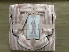 Pink & White Striped Metallic Shimmer Pajama Pants — listing 2