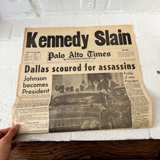 The Times-Union 'Kennedy Is Slain By Sniper In Dallas' Extra Edition Newspaper, Nov 22, 1963, Framed