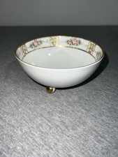 Hand Painted Nippon Porcelain Handled Bowl with Pink Roses — listing 4
