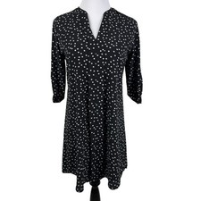 Always Indigo Black Long-Sleeve Belted Shirt Midi Dress, Size 2X — listing 5