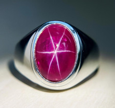 Vintage Men's Signet Ring with Emerald-Cut Red (Synthetic Ruby) Stone, Engraved Shoulders — listing 5
