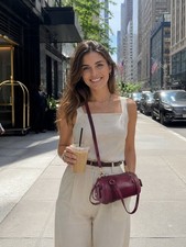 Handmade Brown Leather Crossbody Satchel Bag with Buckle Flap Closure — listing 4