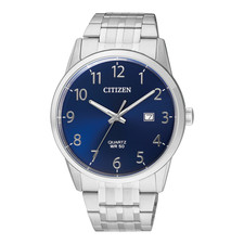Citizen Quartz Men's Two-Tone Rectangular Dress Watch with Black Leather Strap — listing 2