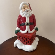 Ceramic Christmas Santa Sack Vase with Twine Bow and Star Accents — listing 5