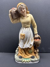 Vintage Grandmother Porcelain Character Doll in Green Velvet Dress with Pearl Collar — listing 4